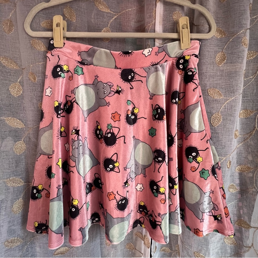 Her Universe Spirited Away Studio Ghibli Soot Sprite Velvet Skater Skirt